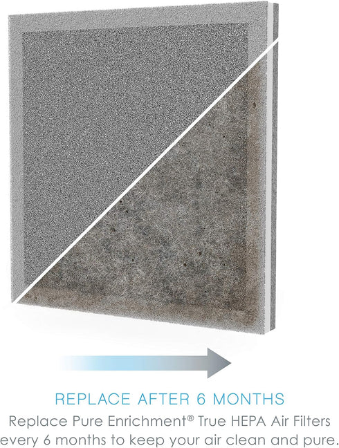 Pure Enrichment Genuine 3-in-1 True HEPA Replacement Filter for the PureZone Air Purifier (PEAIRPLG)...