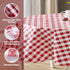 Newbridge 60 x 84 Inch Oval Vinyl Tablecloth with Flannel Backing, Bistro Tavern Check, Café Checkered Indoor Outdoor Vinyl Table Cover for Picnic...