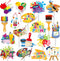 36Pcs Art Paint Party Cupcake Toppers Paint Brush Cupcake Picks Art Party Cake Decoration for Art Painting Theme Birthday Party Baby Shower Paint ...