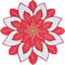 Embroidered Holiday Christmas Red White and Gold Star Poinsettia Doily Placemat Small Table Topper Doily (24 Inch Round)...
