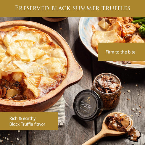 TruffleHunter - Black Truffle Slices - Preserved Truffles in Extra Virgin Olive Oil - 1.74 Oz...