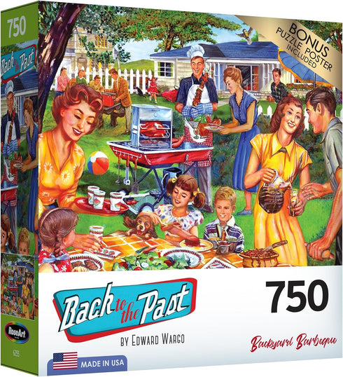 RoseArt - Back to The Past - Backyard BBQ - 750 Piece Jigsaw Puzzle...