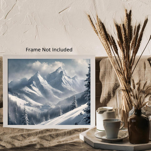 Posterizer 1 pcs-snowy winter scene of trees and nature 6-Landscape & Nature Art-GIft for Men Women Teens-Living Room Bedroom Decor- unframed wall...