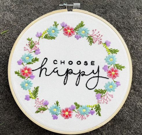 Yutaohui 2 Sets Embroidery Kits,Funny Embroidery Kit Flowers with Encouraging Words,Embroidery Kit for Beginners,Cross Stitch Kit Beginner,Embroid...