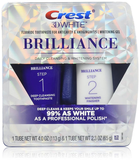 Crest Brilliance Daily Cleasning Toothpaste And Whitening Gel System - 4 Oz...
