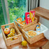 VATIMA Hyacinth Small Wicker Basket 11.6x8.1x4.9" - Bathroom Organizer, Wooden Handle, Decorative Storage...