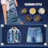 40 Sets Jeans Button Replacement 20mm, Premium Denim Buttons, Pants Button Replacement with Split Storage Box?Suitable for Jeans, Denim, Skirts, B...