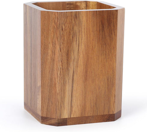 Kitchen Utensils Holder for Countertop: Wooden Utensil Crocks - Cooking Spoons Organizer...