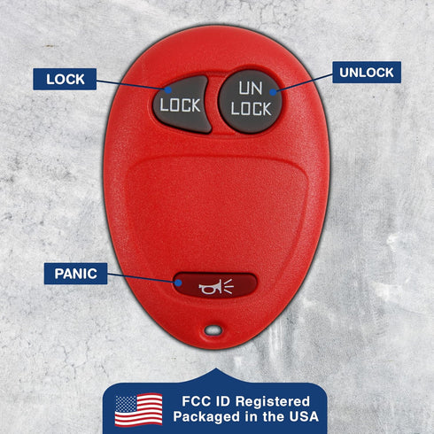 KeylessOption Key Fob Replacement for 2001 2002 2003 2004 2005 2006 2007 2008 2009 2010 2011 2012 Chevrolet Colorado Hummer GMC Canyon Pontiac Isu...
