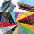 One Dozen/12pcs Assorted Bandanas 22X22 Inch 100% Cotton Novelty Double Sided Print Paisley Cowboy Bandana Party Favor Scarf Headband Handkerchief...