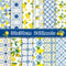 24 Sheets Lemon Scrapbook Paper Pad Double-Sided Blue Tiles Yellow Lemon Patterned Decorative Craft Paper for Card Making Photo Album Journal DIY ...