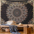 Edeesky Black Mandala Tapestry Wall Hanging Psychedelic Aesthetic Indian Hippie Wall Decor Bohemian Wall Art Boho Home Decoration for Bedroom,Livi...
