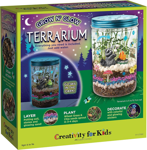 Creativity for Kids Grow 'N Glow Terrarium Kit for Kids - Educational Science Kits Ages 6-8+, Kids Gifts for Boys and Girls, Craft and STEM Projec...