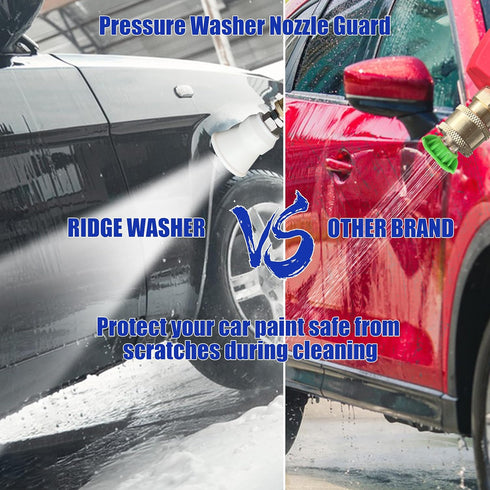 RIDGE WASHER Pressure Washer Nozzle Guard, Power Washer Nozzle Tips with Protector Holder, 5 Pressure Washing Tips with 1/4" Quick Connect, Orific...