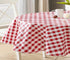 Newbridge 60 x 84 Inch Oval Vinyl Tablecloth with Flannel Backing, Bistro Tavern Check, Café Checkered Indoor Outdoor Vinyl Table Cover for Picnic...