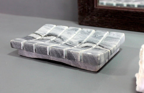 Soap Dish in Ribbed Design | Bath Accessories for Bath, Tub or Wash Basin | Luxury Bath Accents...