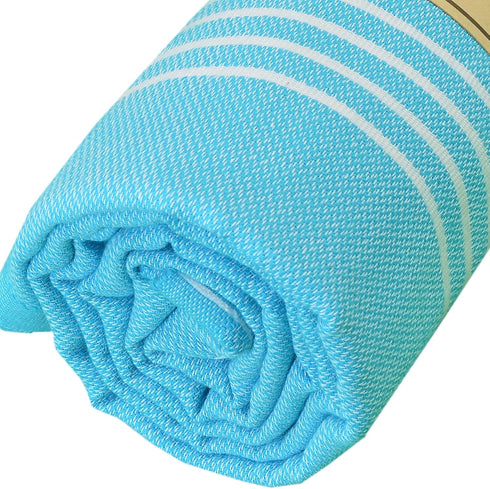 Bersuse Towels Anatolia XL Beach Blanket Throw Blanket Turkish Towel 100% Cotton Extra-Large Quick-Dry Lightweight Premium Peshtemal Towel - 61x82...