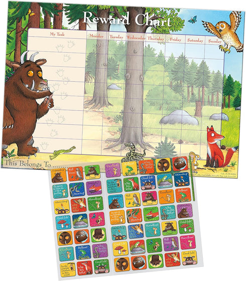 01.70.30.016 The Gruffalo Reward Chart and Sparkly Stickers...