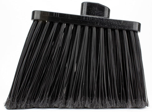 SPARTA Plastic Broom Head, Angled, Flagged for Small Debris Indoor, Outdoor, Home, Restaurant, Lobby, Office, 12 Inches, Black...