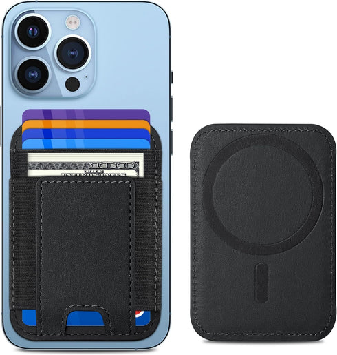 Upgraded for Magsafe Wallet, Strongest Magnetic Wallet, for iPhone Wallet Magsafe with 2 Card Slots, Magnetic Card Holder Wallet for iPhone 15/14/...