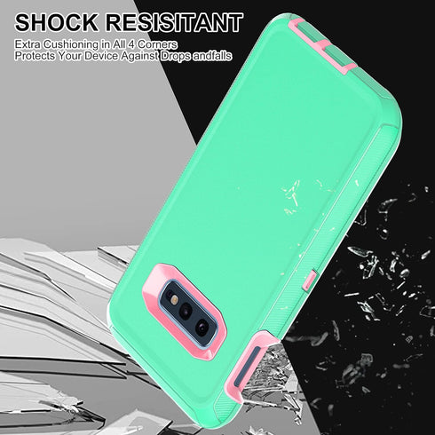 for Galaxy S10E Case, Samsung Galaxy S10E Case with 2 Pcs Nano Explosion-Proof Film, 3 in 1 Full Body Shockproof Heavy Duty Protection Case for Sa...