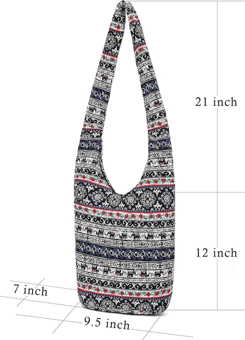 Women Shoulder Handbags Fashion canvas Hippie Crossbody Bags Bohemian Animal Prints Hobo Bags...