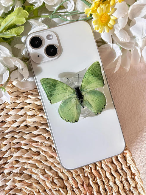 Butterfly Mobile Phone Grip, Rare Butterfly, Cute Butterfly Stand, Transparent Resin Folding Elastic Base, Mobile Phone Decoration...