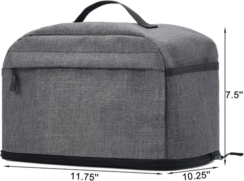 VOSDANS 4 Slice Toaster Cover with Removable Bottom 2-in-1 Toaster Bag with Pockets Toaster Storage Bag with Handle, Dust and Fingerprint Protecti...