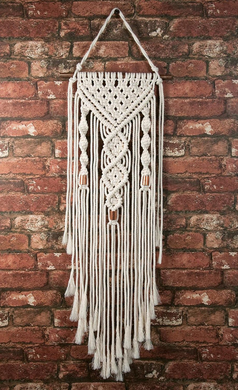 Solid Oak Macramé Wall Hanger Kit - Double Twist, Original version...