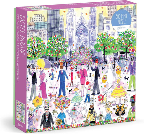 Galison Easter Parade – 500 Piece Michael Storrings Puzzle Featuring The Joy and Energy of A Springtime Easter Parade...