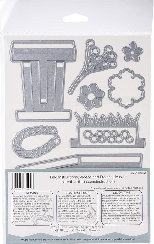 KB Riley Karen Burniston Dies-Woven Basket Box Card, Silver...
