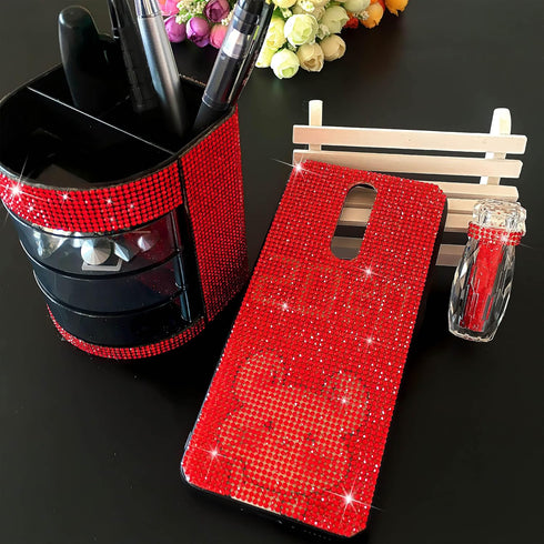 Locacrystal Bling Rhinestone Sticker DIY Car Decoration Stickers Self-Adhesive Hotfix Glitter Crystal Gem Sheet Sticker for Craft Decoration with ...