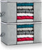 Linen Storage Organizer, 2 Pack Large 90L Foldable Storage Bags Bedding Storage Containers with Zipper Lids, Closet Collapsible Clothing Bins for ...