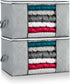 Linen Storage Organizer, 2 Pack Large 90L Foldable Storage Bags Bedding Storage Containers with Zipper Lids, Closet Collapsible Clothing Bins for ...