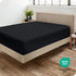 Bare Home Fitted Bottom Sheet Queen - Premium 1800 Microfiber - Ultra-Soft Wrinkle Free - Deep Pocket - Fitted Sheet (Queen, Black)...