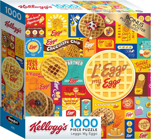 RoseArt - Kellogg's - Leggo My Eggo - 1000 Piece Jigsaw Puzzles for Adults...