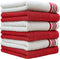 Premium Kitchen Towels (16”x 28”, 6 Pack) – Large Cotton Kitchen Hand Towels – Weft Insert Design – 380 GSM Highly Absorbent Tea Towels Set with H...