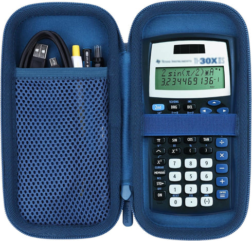 Hard Carry Case Compatible with Texas Instruments TI-30XIIS TI-30XS TI-30Xa TI-36X Pro Scientific Calculator (Blue Case)...