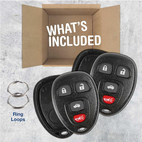 2X KeylessOption Key Fob Cover Case Replacement for 2006 2007 2008 2009 2010 2011 2012 2013 2014 2015 2016 Buick Cadillac Chevrolet Chevy Remote S...