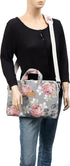 Grey Rose Pattern 15 inch Waterproof Laptop Shoulder Messenger Bag for 14 inch to15.6 inch Laptop and MacBook Pro 15 Laptop Case...