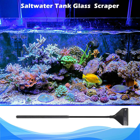 Algae Scraper for Glass Aquariums, Fish Tank Cleaner, Aquarium Algae Scrapers with 10 Stainless Steel Blades....