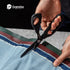 Damita 8.5" Heavy Duty Sewing Scissors - Black Titanium Coated, Premium Forged Fabric Scissors With TPR Grip Handles for Tailor, Leather, Dressmak...