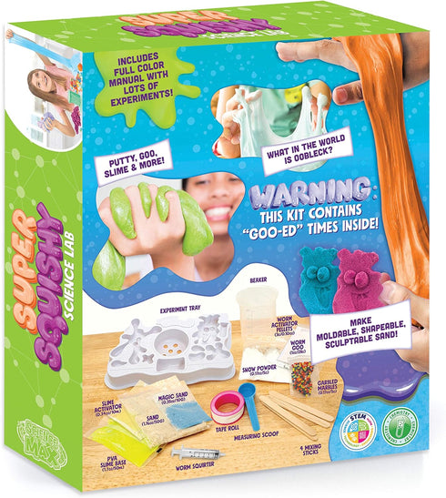 Be Amazing! Toys Super Squishy Science Lab STEAM Science Kit for Kids - Kid Chemistry Kit - Make Your Own Slime, Putty, Quicksand and More - Mind ...