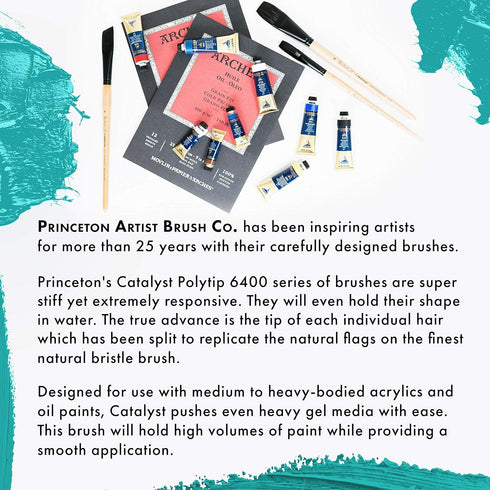 Princeton Catalyst Paintbrush, Size 2, Light Wood...