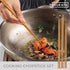 YOSUKATA Reusable Natural Wooden Long Cooking Chopsticks Set of 3 pairs: 11.8 inch, 13-inch, 14.2 inch Brown Long Wok Wooden Chopsticks Reusable...