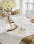 SARO LIFESTYLE Bottega Collection Foil Print Design Table Runner, 15" x 90", Silver...