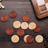 72 Pieces Wood Checkers 1.06 Inch Wooden Checkers Pieces Set with Stackable Ridge in Drawstring Storage Pouch for Board Game, Dark Brown and Natur...