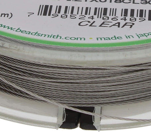 The Beadsmith Flex-Rite 21 Strand Nylon Coated, Stainless-Steel Beading Wire, Jewelry Making Supply (.018 Dia, Clear - 30 Ft)...