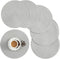 Round Placemats, Crossweave Heat Resistant Classic Woven Round Place Mats Diameter 13.5 inch for Kitchen Table Set of 6 (Light Gray)...