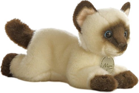 Aurora® Adorable Miyoni® Siamese Cat Stuffed Animal - Lifelike Detail - Cherished Companionship - Brown 8 Inches...
